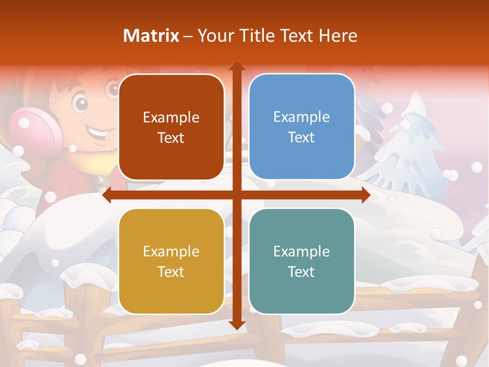 Ice Girl Snowfall PowerPoint Template