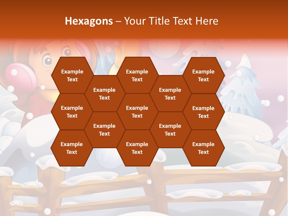 Ice Girl Snowfall PowerPoint Template