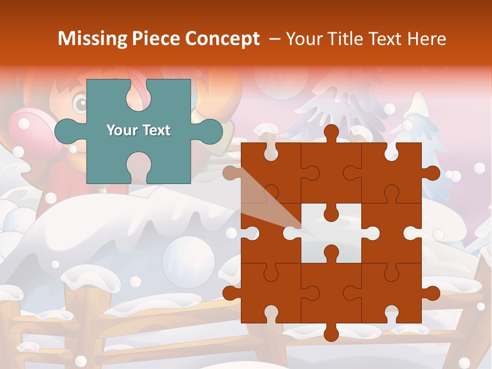 Ice Girl Snowfall PowerPoint Template