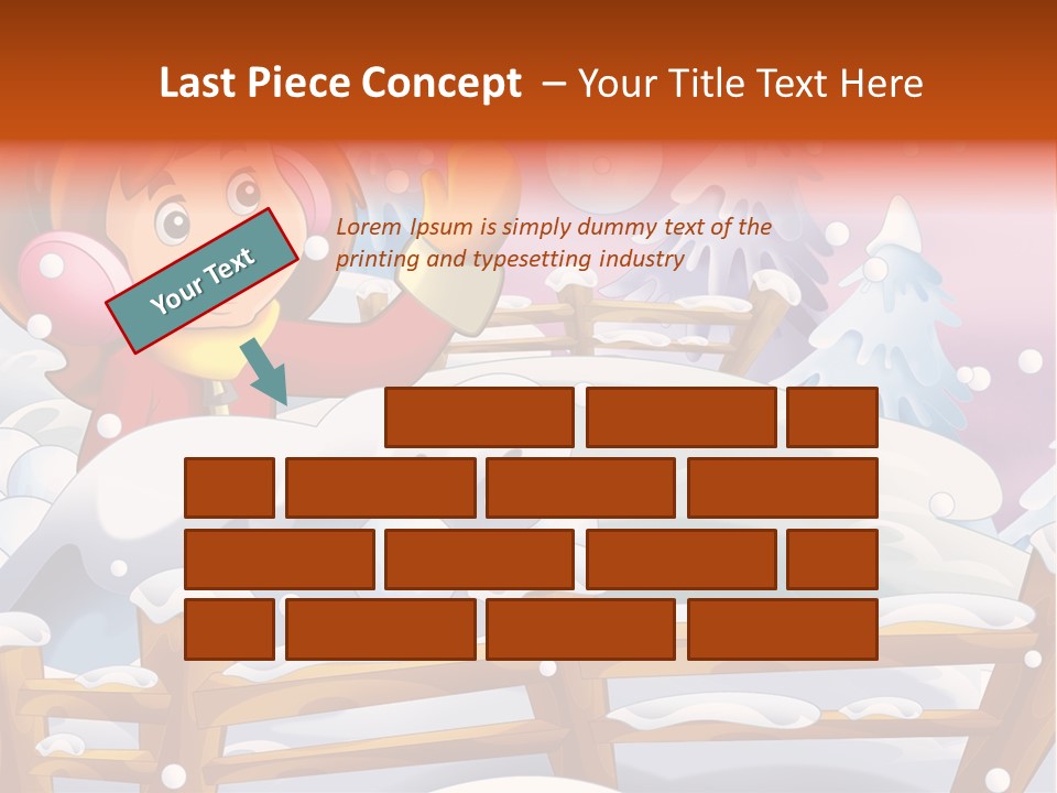 Ice Girl Snowfall PowerPoint Template