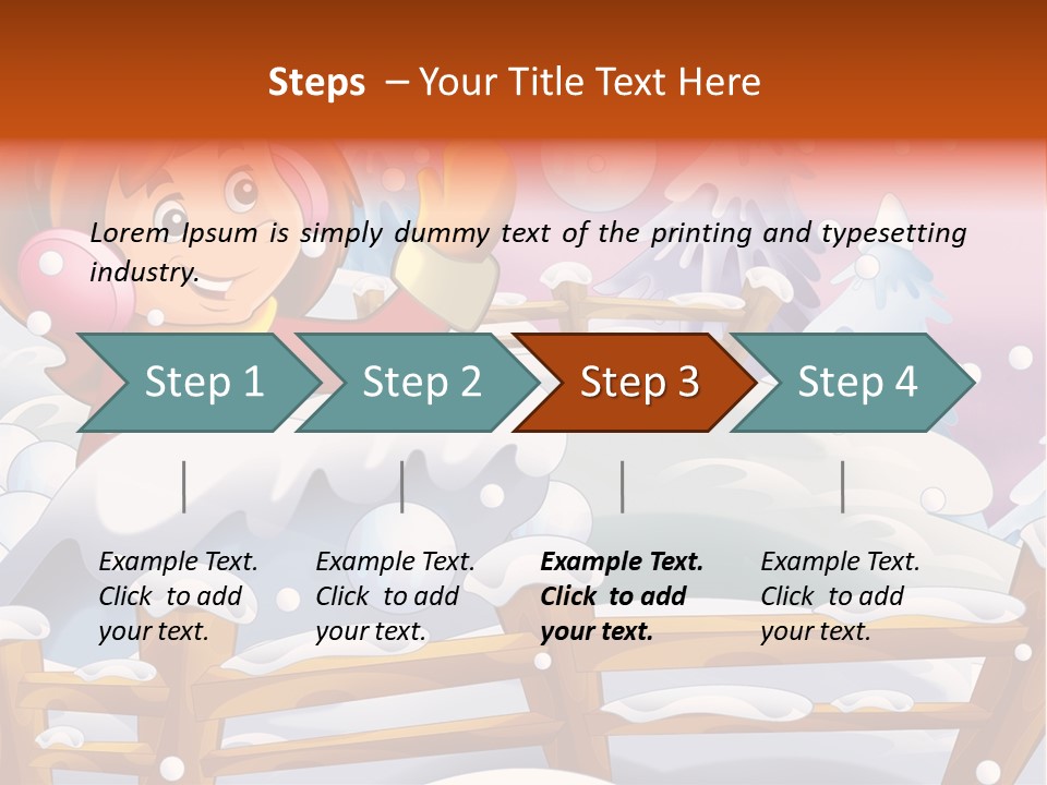 Ice Girl Snowfall PowerPoint Template