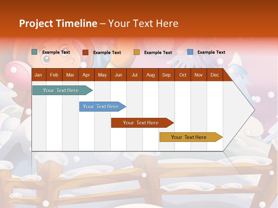 Ice Girl Snowfall PowerPoint Template