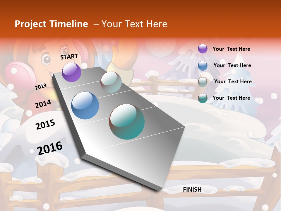 Ice Girl Snowfall PowerPoint Template