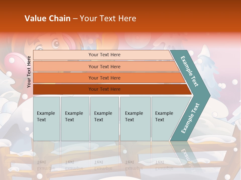 Ice Girl Snowfall PowerPoint Template