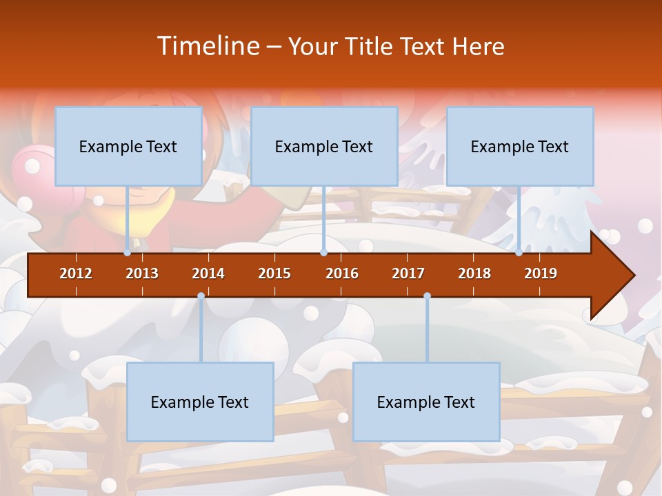 Ice Girl Snowfall PowerPoint Template
