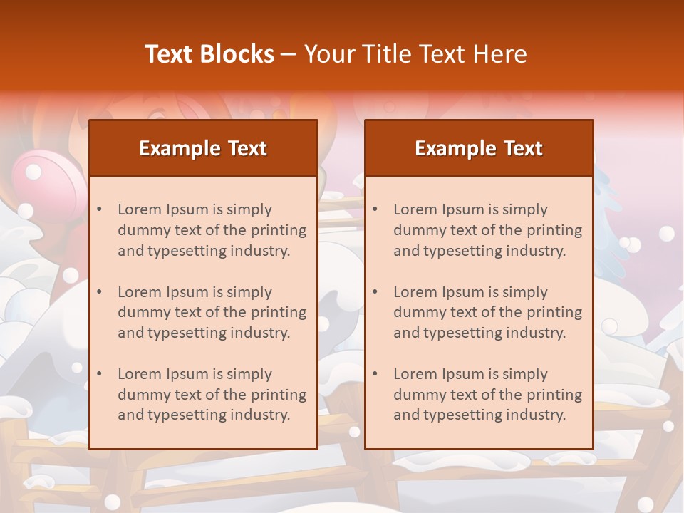 Ice Girl Snowfall PowerPoint Template