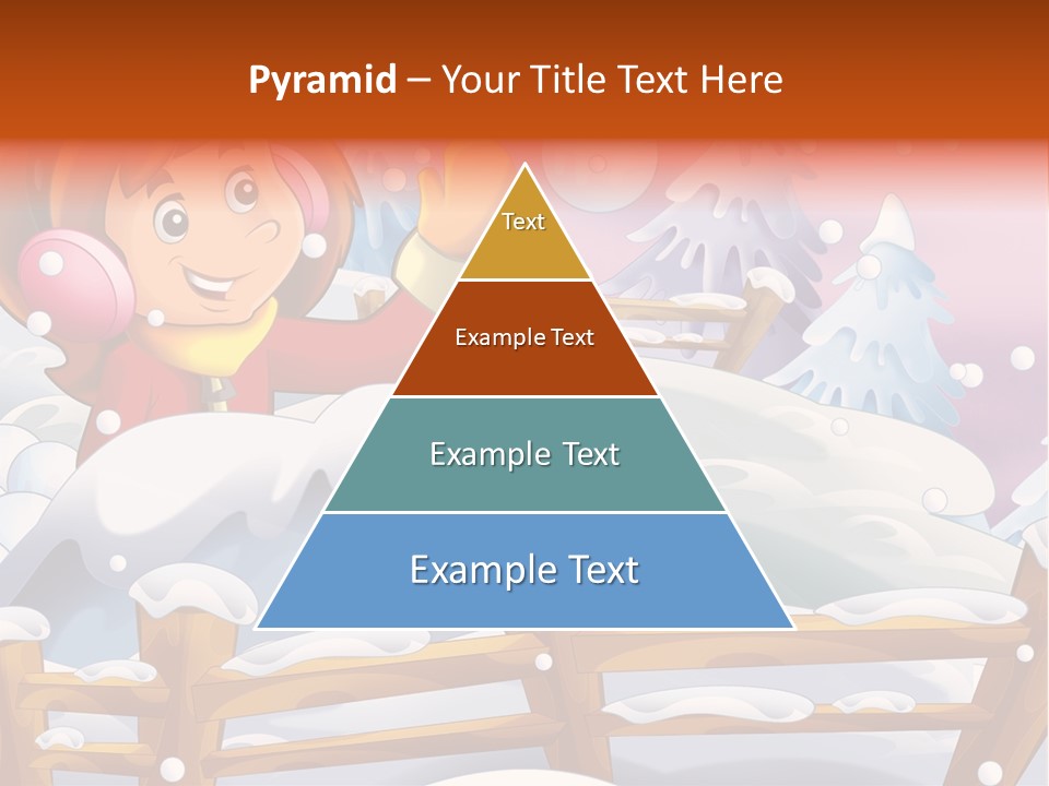 Ice Girl Snowfall PowerPoint Template