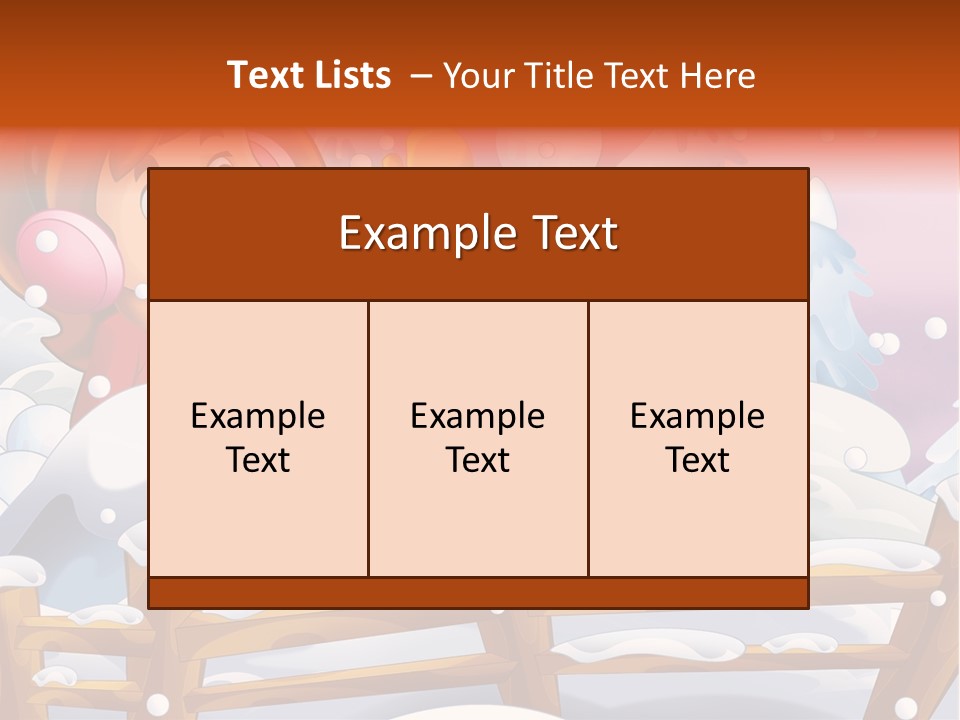 Ice Girl Snowfall PowerPoint Template