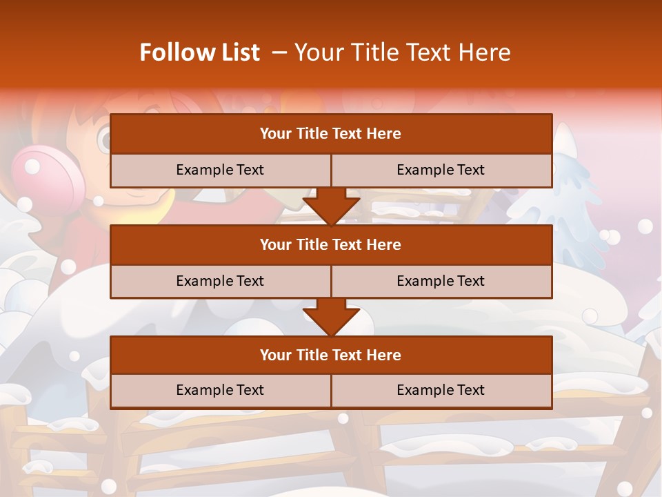 Ice Girl Snowfall PowerPoint Template