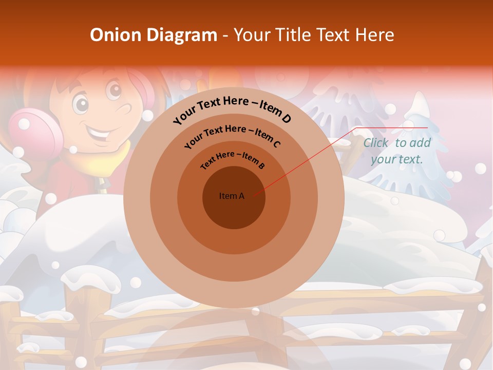 Ice Girl Snowfall PowerPoint Template