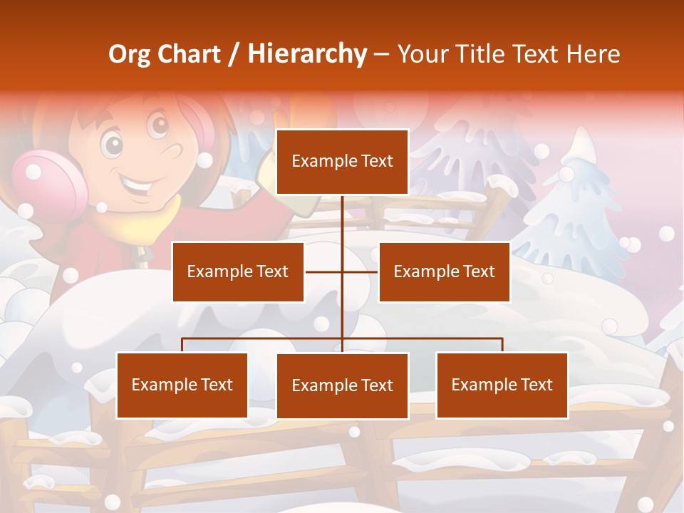 Ice Girl Snowfall PowerPoint Template