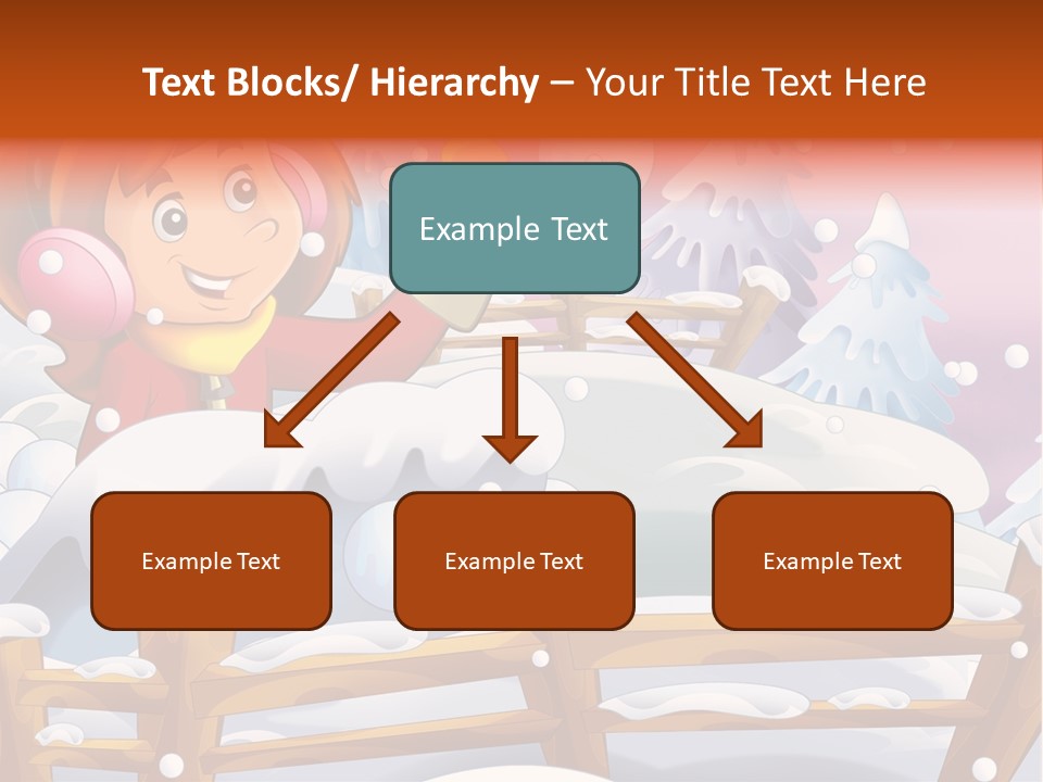 Ice Girl Snowfall PowerPoint Template