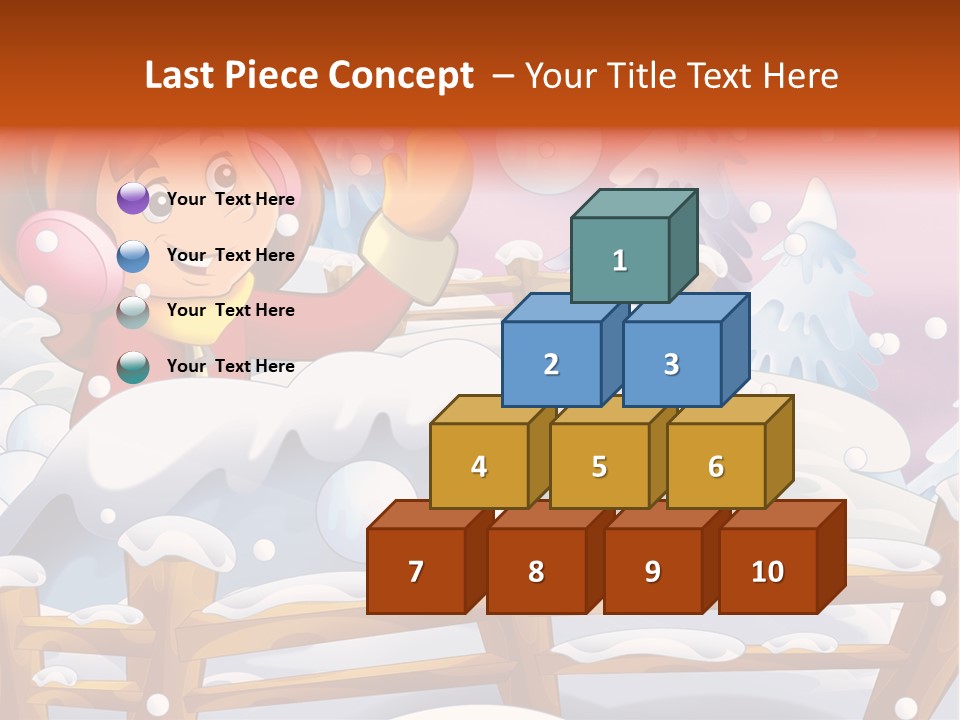 Ice Girl Snowfall PowerPoint Template