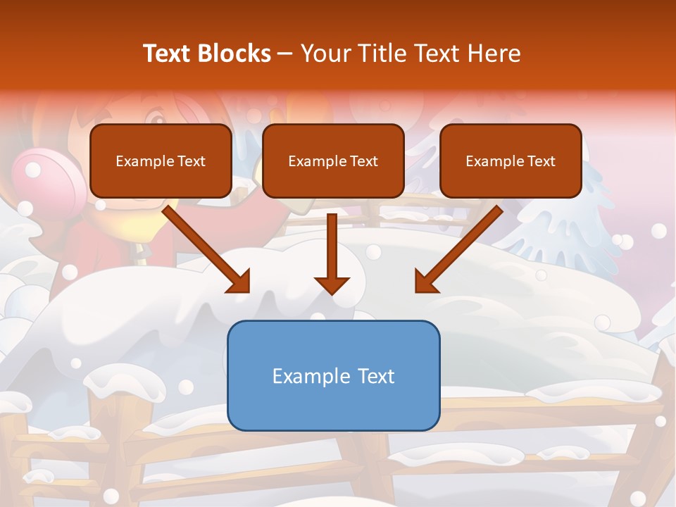 Ice Girl Snowfall PowerPoint Template