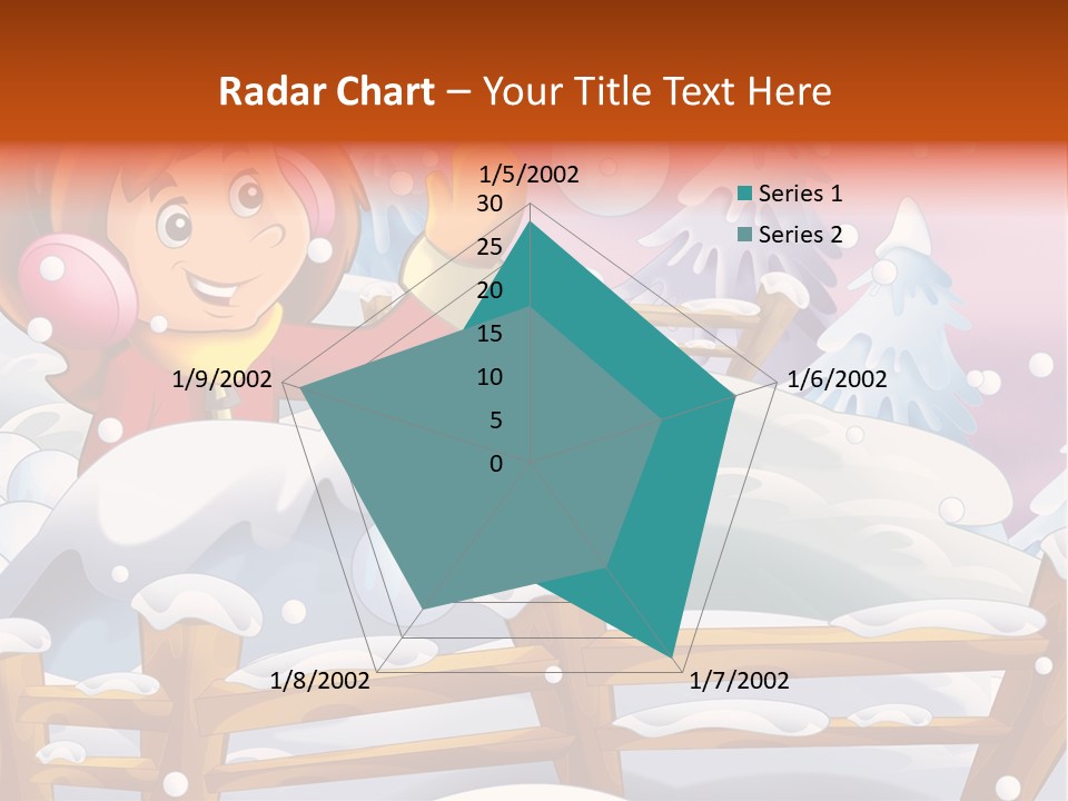 Ice Girl Snowfall PowerPoint Template