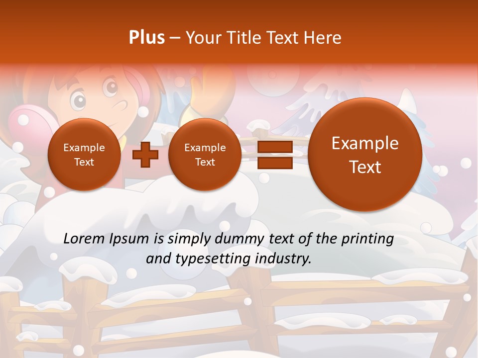 Ice Girl Snowfall PowerPoint Template