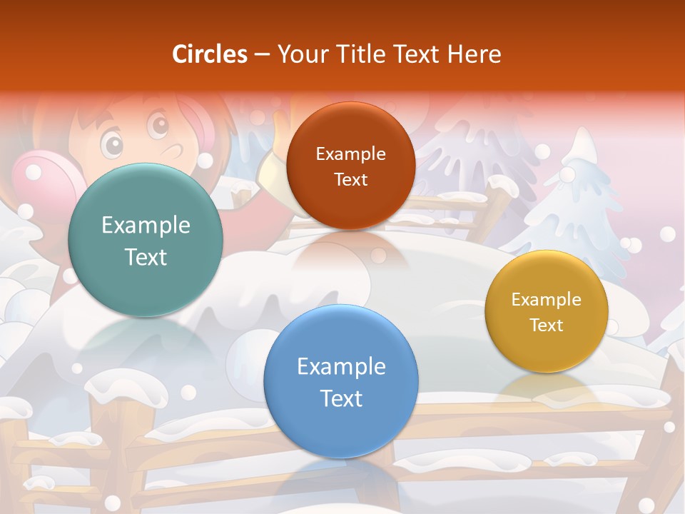 Ice Girl Snowfall PowerPoint Template