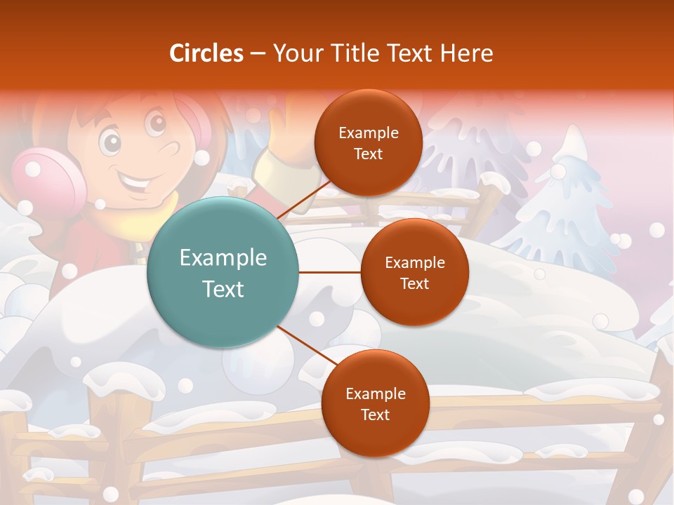 Ice Girl Snowfall PowerPoint Template