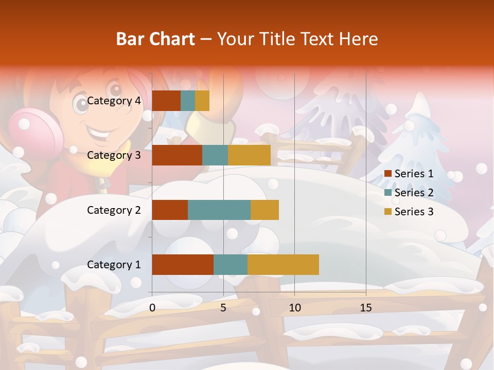 Ice Girl Snowfall PowerPoint Template