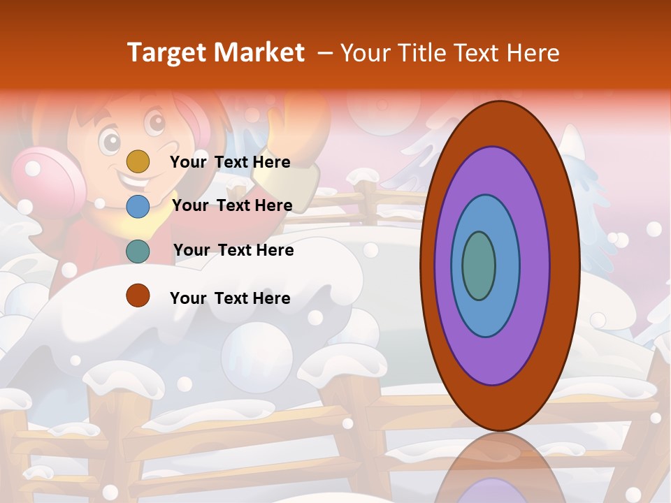 Ice Girl Snowfall PowerPoint Template