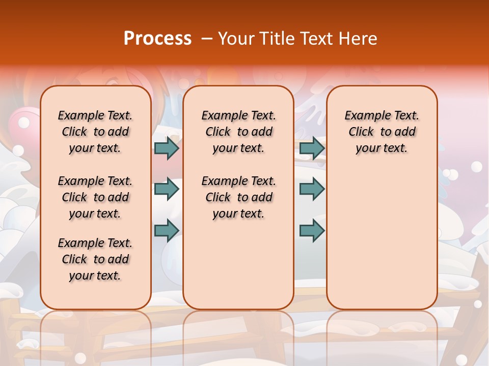 Ice Girl Snowfall PowerPoint Template