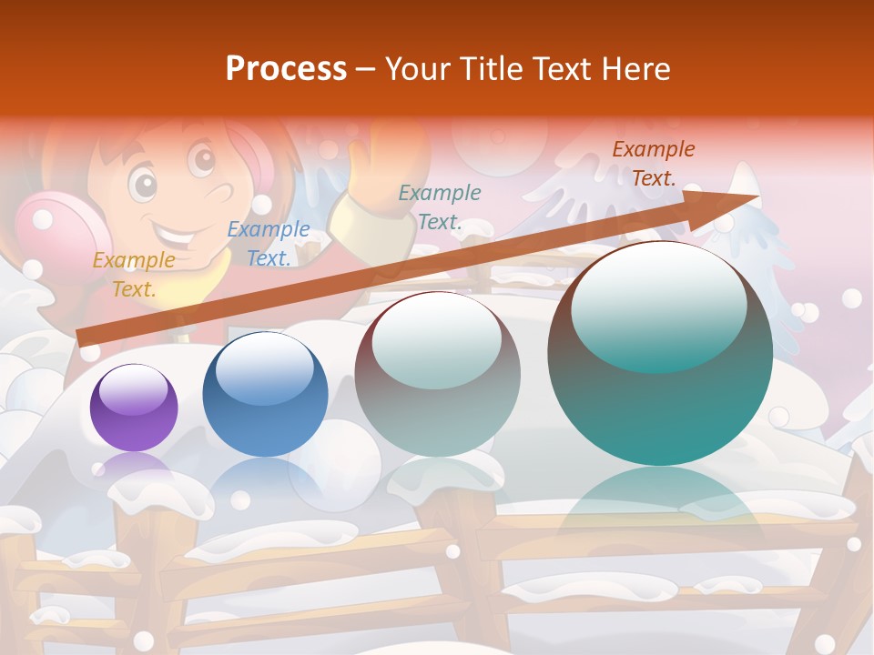 Ice Girl Snowfall PowerPoint Template