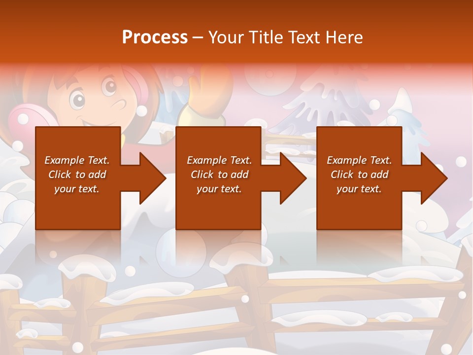 Ice Girl Snowfall PowerPoint Template