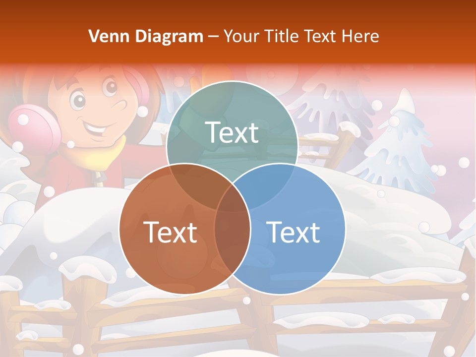 Ice Girl Snowfall PowerPoint Template