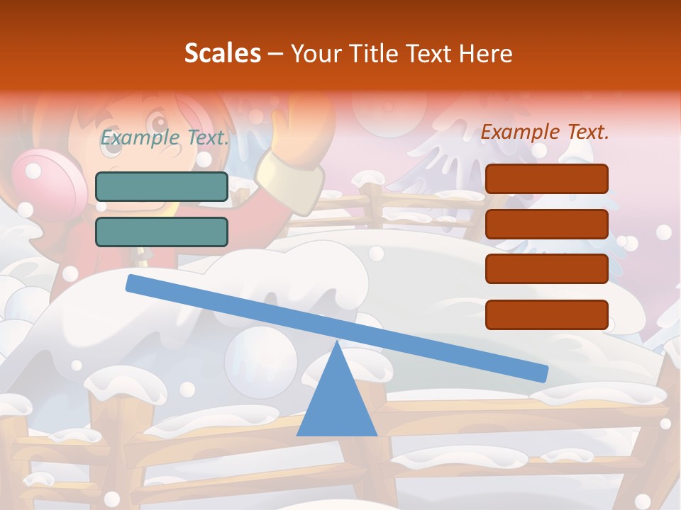 Ice Girl Snowfall PowerPoint Template