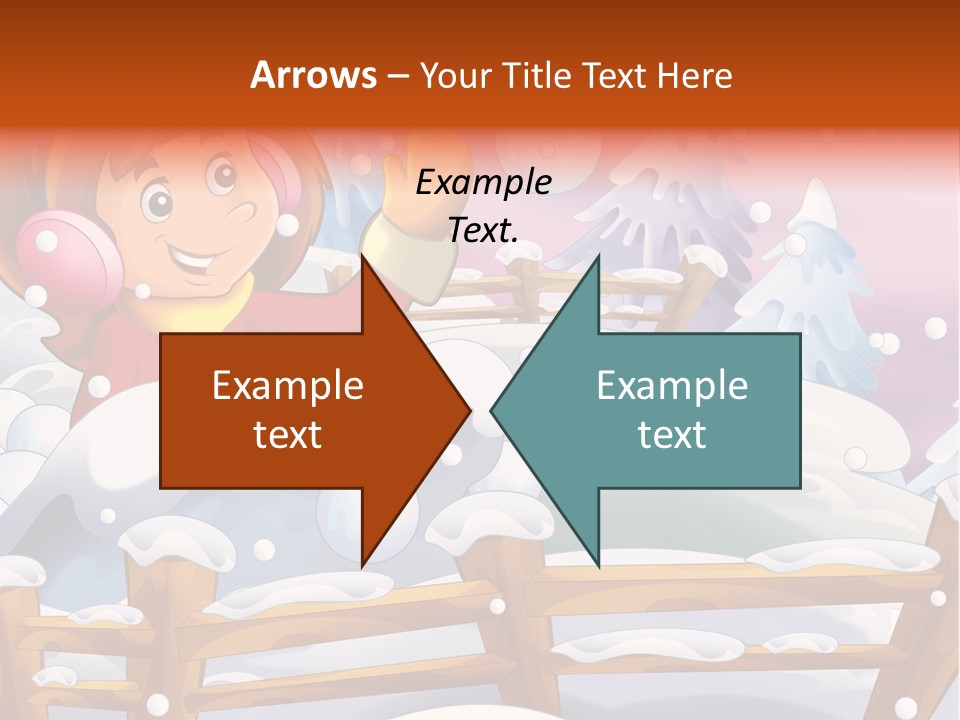 Ice Girl Snowfall PowerPoint Template