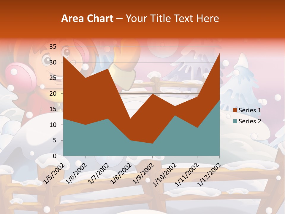 Ice Girl Snowfall PowerPoint Template