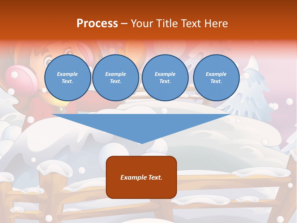 Ice Girl Snowfall PowerPoint Template