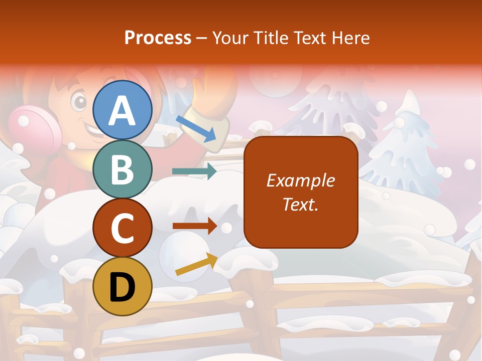 Ice Girl Snowfall PowerPoint Template