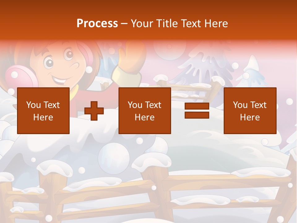 Ice Girl Snowfall PowerPoint Template