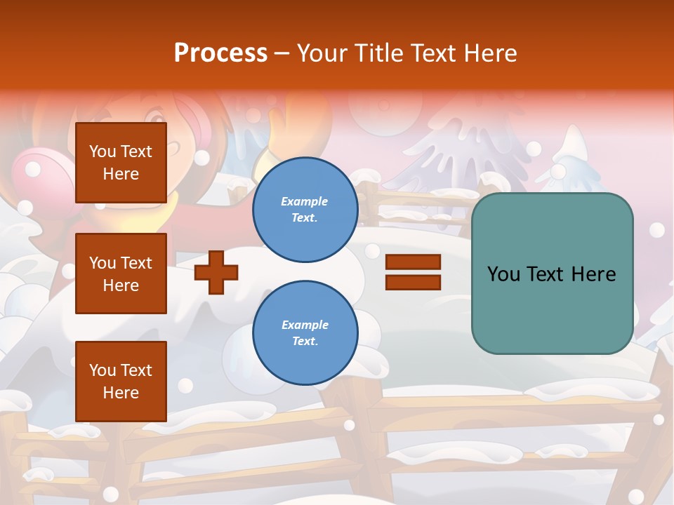 Ice Girl Snowfall PowerPoint Template