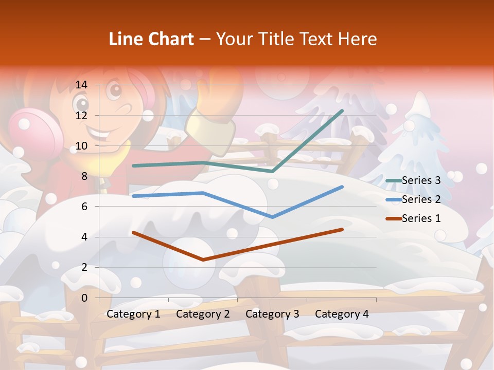 Ice Girl Snowfall PowerPoint Template