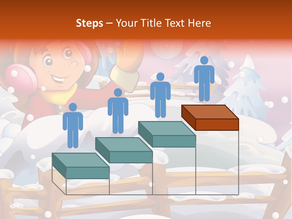 Ice Girl Snowfall PowerPoint Template