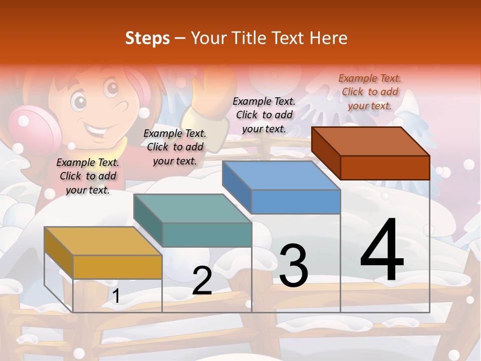 Ice Girl Snowfall PowerPoint Template