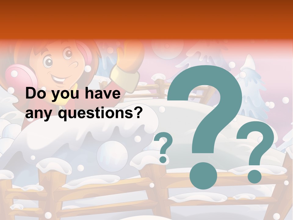 Ice Girl Snowfall PowerPoint Template