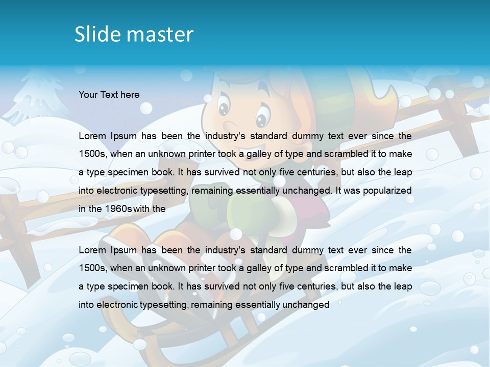 Preteen Sledge Smile PowerPoint Template