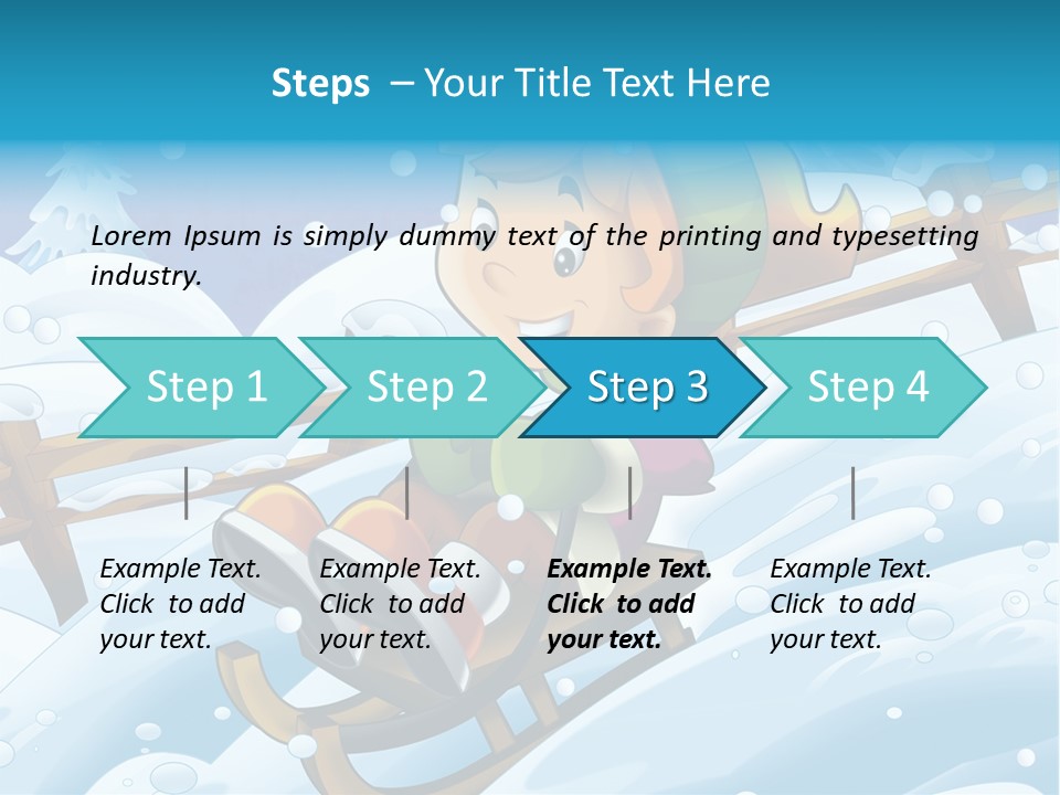 Preteen Sledge Smile PowerPoint Template