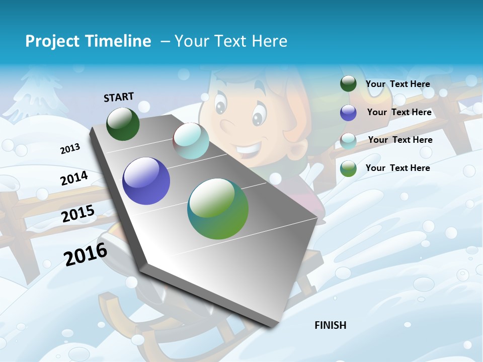 Preteen Sledge Smile PowerPoint Template