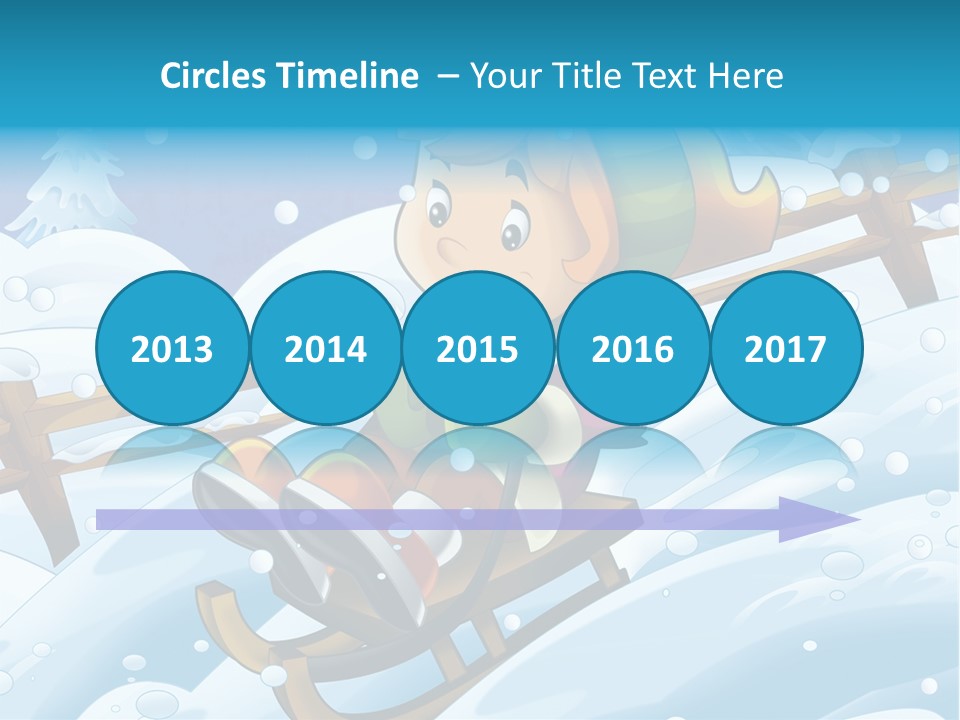 Preteen Sledge Smile PowerPoint Template