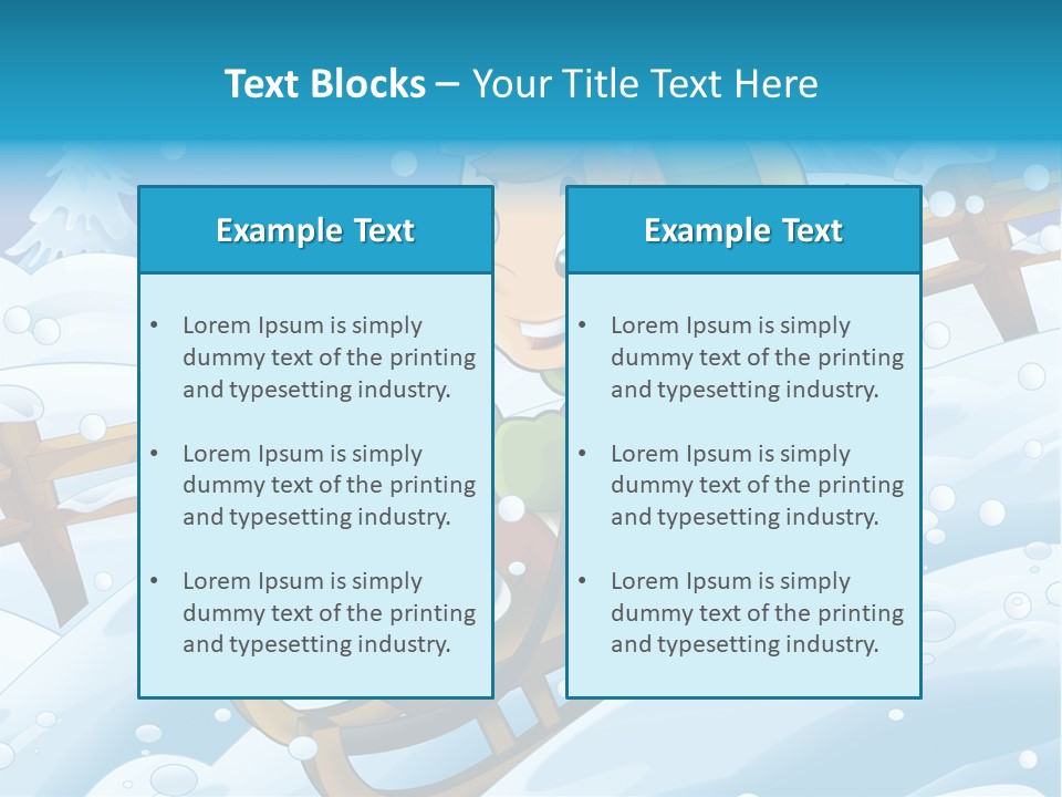 Preteen Sledge Smile PowerPoint Template