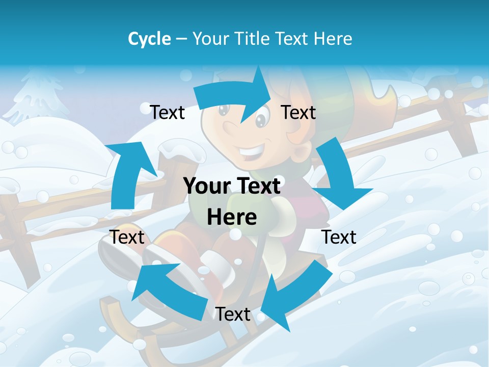 Preteen Sledge Smile PowerPoint Template