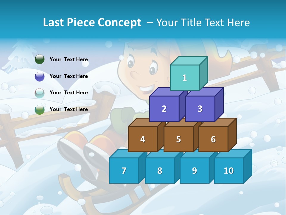 Preteen Sledge Smile PowerPoint Template