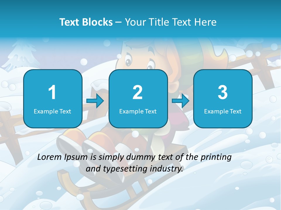 Preteen Sledge Smile PowerPoint Template