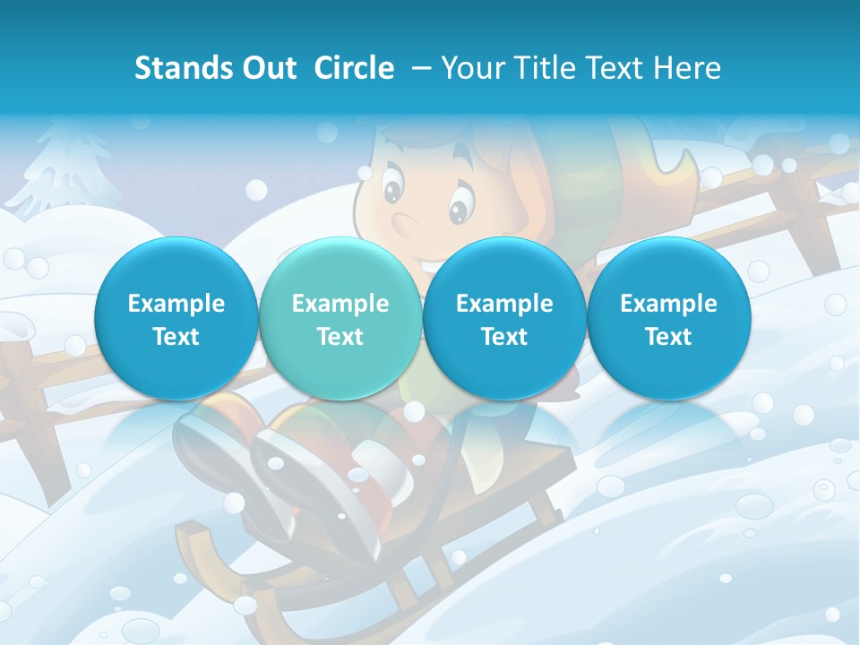 Preteen Sledge Smile PowerPoint Template