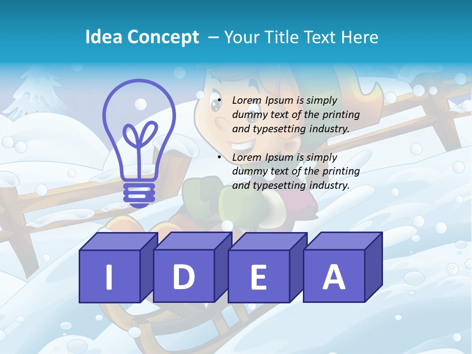 Preteen Sledge Smile PowerPoint Template