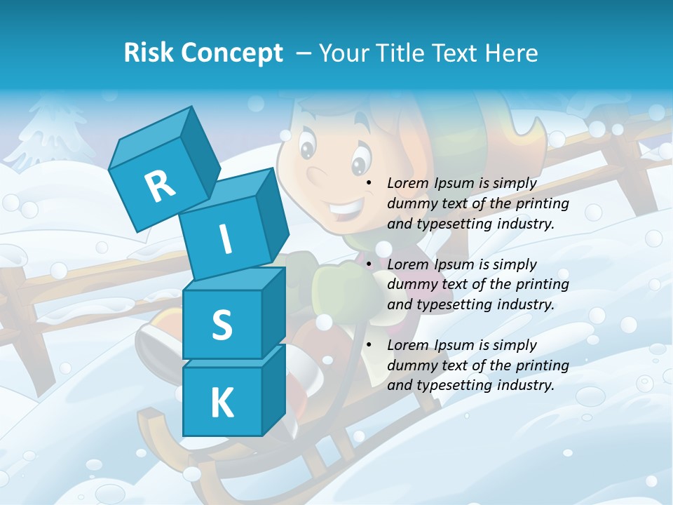 Preteen Sledge Smile PowerPoint Template